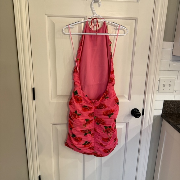 New! Sau Lee Sonia Mni Dress in Pink Rose Print 45419 - Picture 13 of 16